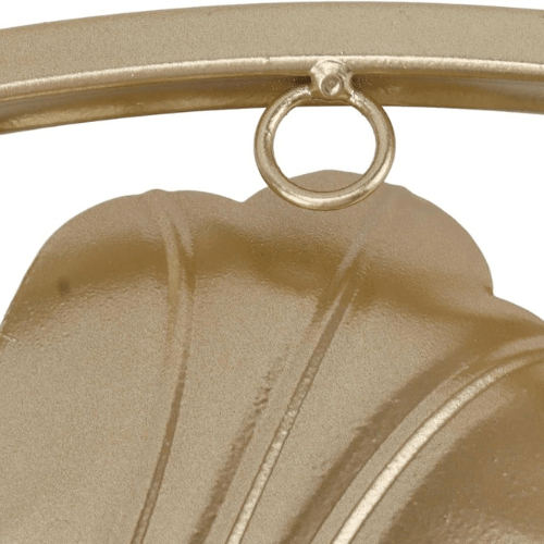 7567794700365 Luxury Golden Round Metal Flower Wall Art – Imported Decorative Frame for Modern Interiors