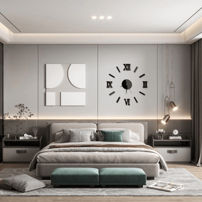 3DDIYLargeWallClock_ModernRomanNumerals_Silent_60cm_3
