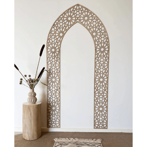  7567865937997 Islamic Mehrab Wall Art – Elegant Prayer Room & Namaz Area Decorative Piece 