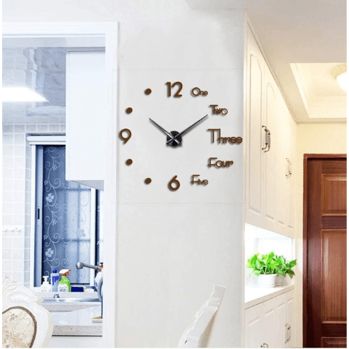 Large3DFramelessWallClockStickers_DIYModernWallDecor_Black_1