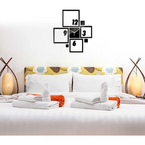 ModernAcrylicSquareWallClock_3DMirrorSurfaceDesign_3