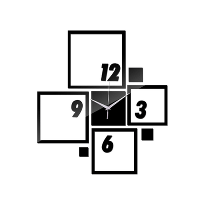 ModernAcrylicSquareWallClock_3DMirrorSurfaceDesign