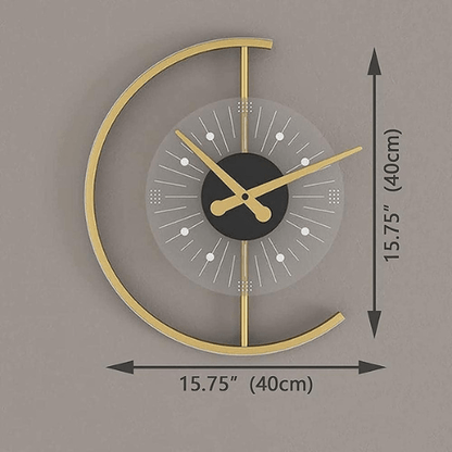  7569715396685 Modern LED Wall Lamp Clock – Silent, Simple & Creative Background Wall Decoration 