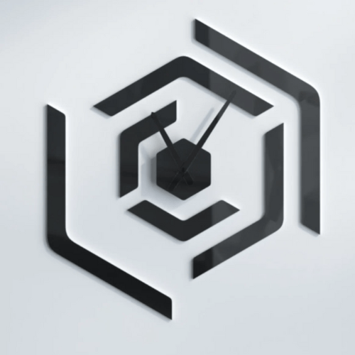 Premium Acrylic Wall Clock – Geometric Modern Design