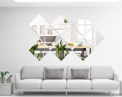 Real Glass Mirror Tiles – Frameless Flexible Wall Mirror