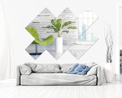 Real Glass Mirror Tiles – Frameless Flexible Wall Mirror