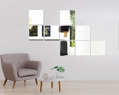 Real Glass Mirror Tiles – Frameless Flexible Wall Mirror