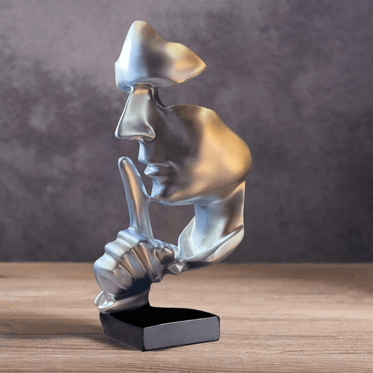  7625381740621 Silent Thinker Face Ceramic Sculpture – Elegant Decor 