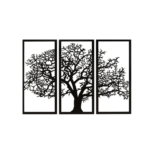 TreeofLifeEbony_3PanelWoodWallArtModernLivingRoomDecor